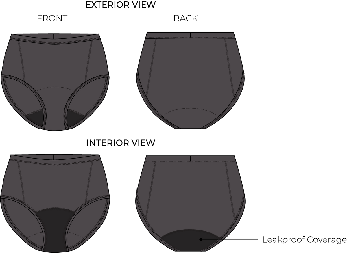 Front and back diagram
