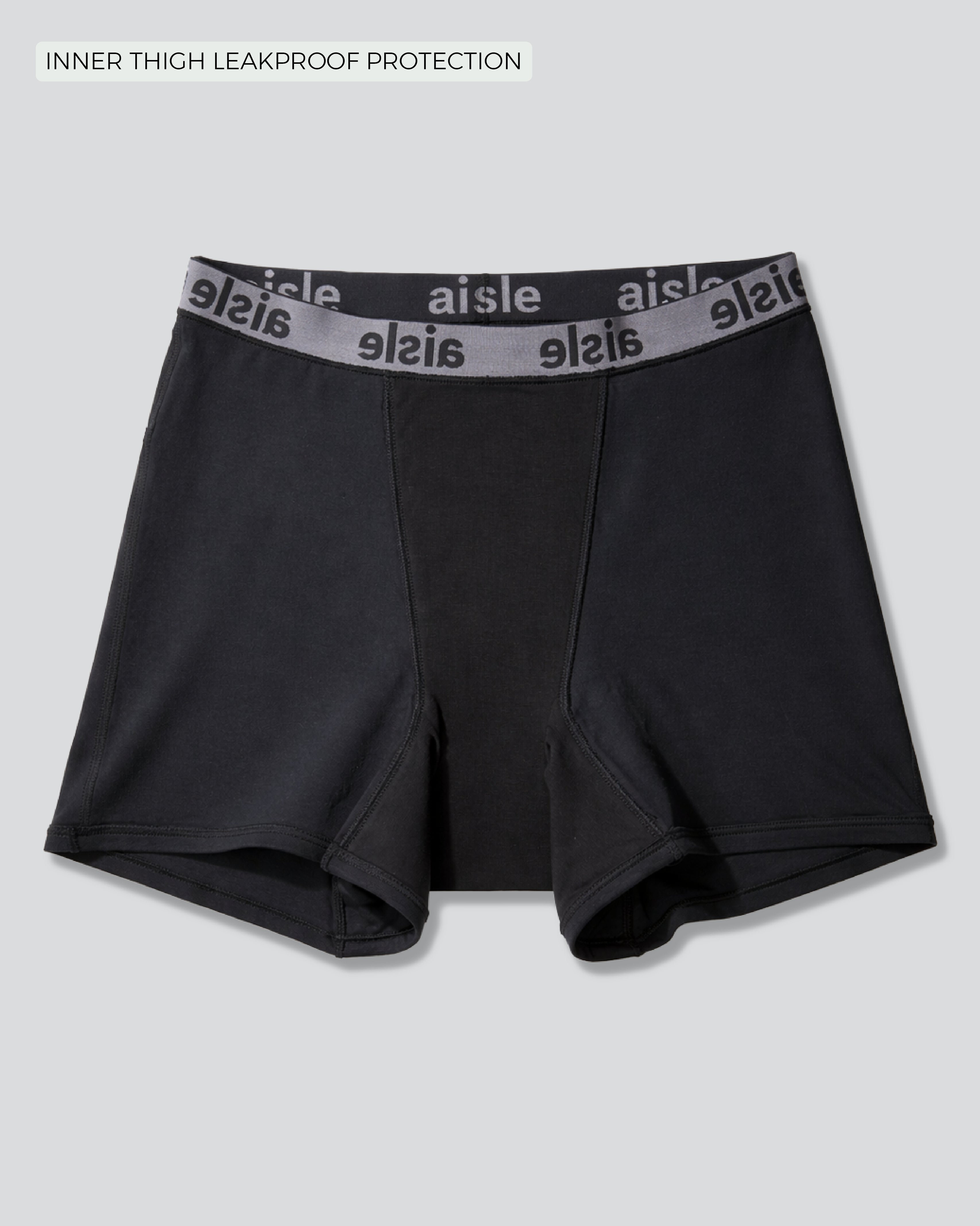 aisle boost boxer Aisle Heavy Flow Overnight Period Boxer with Leakproof Leg Coverage