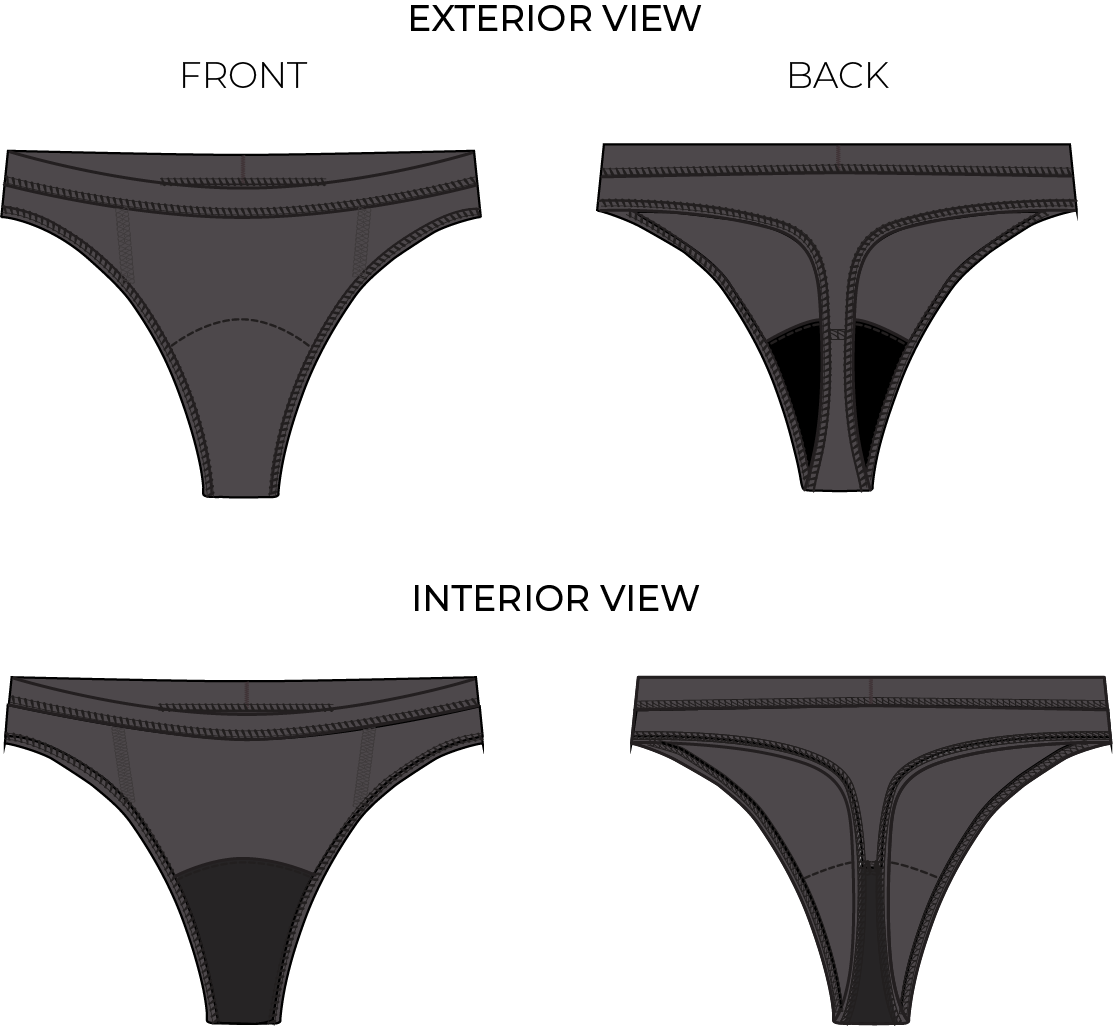 Front and back diagram
